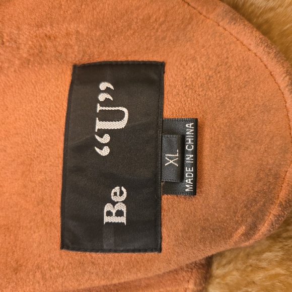 VTG Fox Fur Genuine Leather Shearling Penny Lane Coat XL Tan Brown Womens - Picture 10 of 14